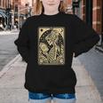 The Reader Tarot Card Book Lover Skeleton Reading Book Youth Crewneck Sweatshirt