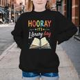 Reading Books Bibliophile Hooray It's Library Day Youth Crewneck Sweatshirt
