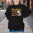 Reading Is My Favorite Sport Book Lovers Youth Crewneck Sweatshirt