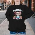 Readsolotl Pink Kawaii Axolotl Read Book Lover Reading Youth Crewneck Sweatshirt