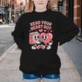 Retro Read Your Heart Out Valentine's Day Teacher Book Lover Youth Crewneck Sweatshirt Retro Read Your Heart Out Valentine's Day Teacher Book Lover Youth Crewneck Sweatshirt