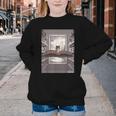 Totally Weird Tees Cat Library Book Reading Literary Youth Crewneck Sweatshirt