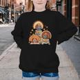 Turkey Read Books Reading Fall Thanksgiving Teacher Youth Crewneck Sweatshirt