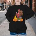 Turkey Reading Books Fall Thanksgiving Teacher Book Youth Crewneck Sweatshirt Turkey Reading Books Fall Thanksgiving Teacher Book Youth Crewneck Sweatshirt