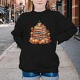 Vintage Autumn Books Pumpkin Coffee Book Lover Reading Youth Crewneck Sweatshirt