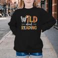 Wild About Reading Books Reader Teachers Kids Librarian Youth Crewneck Sweatshirt