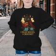 Wizard Cat Reading a Book While Crocheting Youth Crewneck Sweatshirt