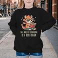 In World Of Bookworms Be Book Dragon Cute Women Kids Men Youth Crewneck Sweatshirt