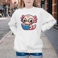 Adorable Book Lover Axolotl With Reading Glasses Cute Youth Crewneck Sweatshirt Adorable Book Lover Axolotl With Reading Glasses Cute Youth Crewneck Sweatshirt