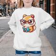 Adorable Book Lover Chipmunk With Reading Glasses Cute Premium Youth Crewneck Sweatshirt