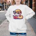 Adorable Book Lover Rattlesnake With Reading Glasses Cute Youth Crewneck Sweatshirt