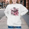 All Booked For Valentine's Teacher Coquette Bow Coffee Book Youth Crewneck Sweatshirt