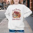 Cozy Readers Book Society Fall Autumn Floral Pumpkin Season Youth Crewneck Sweatshirt