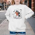 Cute Halloween Ghost Reading Book Youth Crewneck Sweatshirt