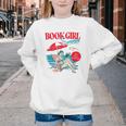 Retro Book Girl Summer For Women Beach Reading Youth Crewneck Sweatshirt Retro Book Girl Summer For Women Beach Reading Youth Crewneck Sweatshirt