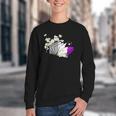 Asexual Book Lover LGBT Reading Pride Ace Flag Daisy Youth Crewneck Sweatshirt