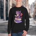 Cute Dragon Read Books Be Kind Stay Weird Book Lover Youth Crewneck Sweatshirt