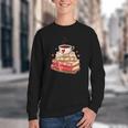 Love Book Coffee Heart Coquette Bow Valentines Day Youth Crewneck Sweatshirt