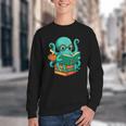 Octopus Reading Book Reading Bookworm Reader Youth Crewneck Sweatshirt