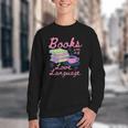 Retro Books Are My Love Language Valentine Book Lovers Youth Crewneck Sweatshirt