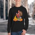 Turkey Reading Books Fall Thanksgiving Teacher Book Youth Crewneck Sweatshirt Turkey Reading Books Fall Thanksgiving Teacher Book Youth Crewneck Sweatshirt