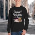 Woman Cannot Survive On Books Alone She Also Needs Yarn Youth Crewneck Sweatshirt