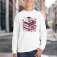 All Booked For Valentine's Teacher Coquette Bow Coffee Book Youth Crewneck Sweatshirt