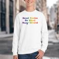 Women's Read Books Be Kind Stay Weird Book Lover Rainbow Youth Crewneck Sweatshirt