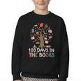 100 Days In The Books Reading Teacher Cute Book Lover Youth Crewneck Sweatshirt