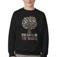100 Days In The Books Tree Reading Teacher Student 100th Day Youth Crewneck Sweatshirt