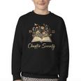 1955 Chapter Seventy 70th Birthday Wildflower Book 70 Yr Old Youth Crewneck Sweatshirt 1955 Chapter Seventy 70th Birthday Wildflower Book 70 Yr Old Youth Crewneck Sweatshirt