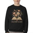 1995 Chapter Thirty Birthday Wildflower Book 30 Year Old Youth Crewneck Sweatshirt