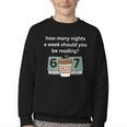 67 Meme English Teacher Reading Book Lover Humor Youth Crewneck Sweatshirt