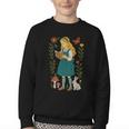 Alice In Wonderland Book Lover Lewis Carroll Rabbit Youth Crewneck Sweatshirt Alice In Wonderland Book Lover Lewis Carroll Rabbit Youth Crewneck Sweatshirt