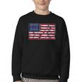America US Flag Books Library Reading For Book Lover Reader Youth Crewneck Sweatshirt