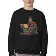 Attila The Hun Reading A Book Youth Crewneck Sweatshirt