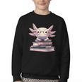 Axolotl Books Readsalotl Reading Bookworm Kawaii Axolotl Youth Crewneck Sweatshirt Axolotl Books Readsalotl Reading Bookworm Kawaii Axolotl Youth Crewneck Sweatshirt