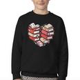 Book Lover Heart Shape Reading Librarian Valentine Men Women Youth Crewneck Sweatshirt