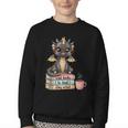 Book Lover Stay Weird Be Kind Read Books Baby Dragon Youth Crewneck Sweatshirt