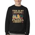 Book And Pajama This Is My Reading Pajama Bedtime Reading Youth Crewneck Sweatshirt Book And Pajama This Is My Reading Pajama Bedtime Reading Youth Crewneck Sweatshirt