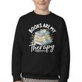 Book Are My Therapy Aesthetic Bookish Reading Youth Crewneck Sweatshirt
