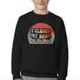Book Shirt I Closed My Book To Be Here Nerdy Books Youth Crewneck Sweatshirt