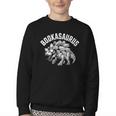 Book T-Rex Dino Bookworm Reading Book Dinosaur Youth Crewneck Sweatshirt
