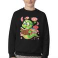 Book Worm Costume World Book Day Cute Kawaii Worm Reading Youth Crewneck Sweatshirt Book Worm Costume World Book Day Cute Kawaii Worm Reading Youth Crewneck Sweatshirt
