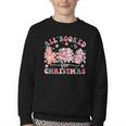 All Booked For Christmas Book Coffee Latte Gingerbread Youth Crewneck Sweatshirt All Booked For Christmas Book Coffee Latte Gingerbread Youth Crewneck Sweatshirt