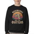 Bookmarks Are For Quitters Reading Book Lovers Youth Crewneck Sweatshirt
