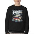 Bookmarks Are For Quitters Reading Quote Book Lover Youth Crewneck Sweatshirt