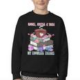 Books Coffee Yarn Lover My Favorite Things Youth Crewneck Sweatshirt