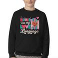 Books Are My Love Language Youth Crewneck Sweatshirt