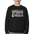 Born To Read Books Forced To Read Emails Bookish Bookworm Youth Crewneck Sweatshirt